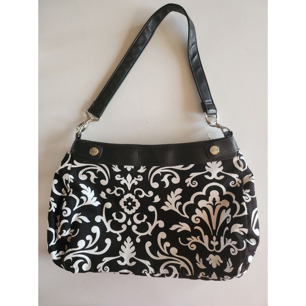 INVENTORY REDUCTION SALE. THIRTY-ONE shoulder-bag black white pattern handbag NB